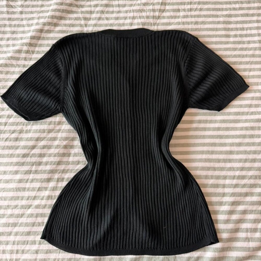 Vintage 100 Silk Cardigan Short C 813 - Picture 3 of 3